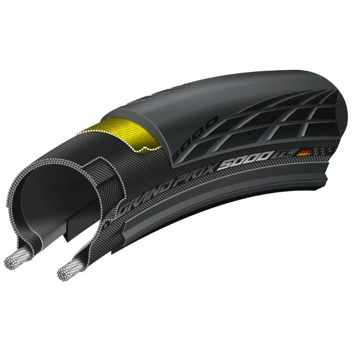 Continental Grand Prix 5000 Tubeless Tyres And Sealant 28c - Billede 2